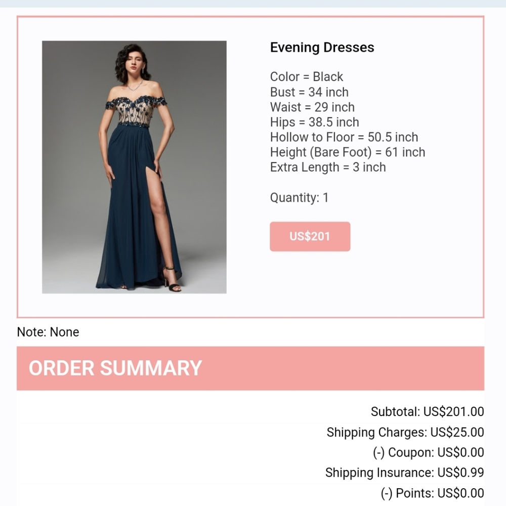 Evening dresse